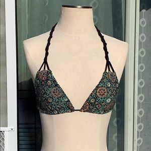 RVCA reversible triangle bikini top S